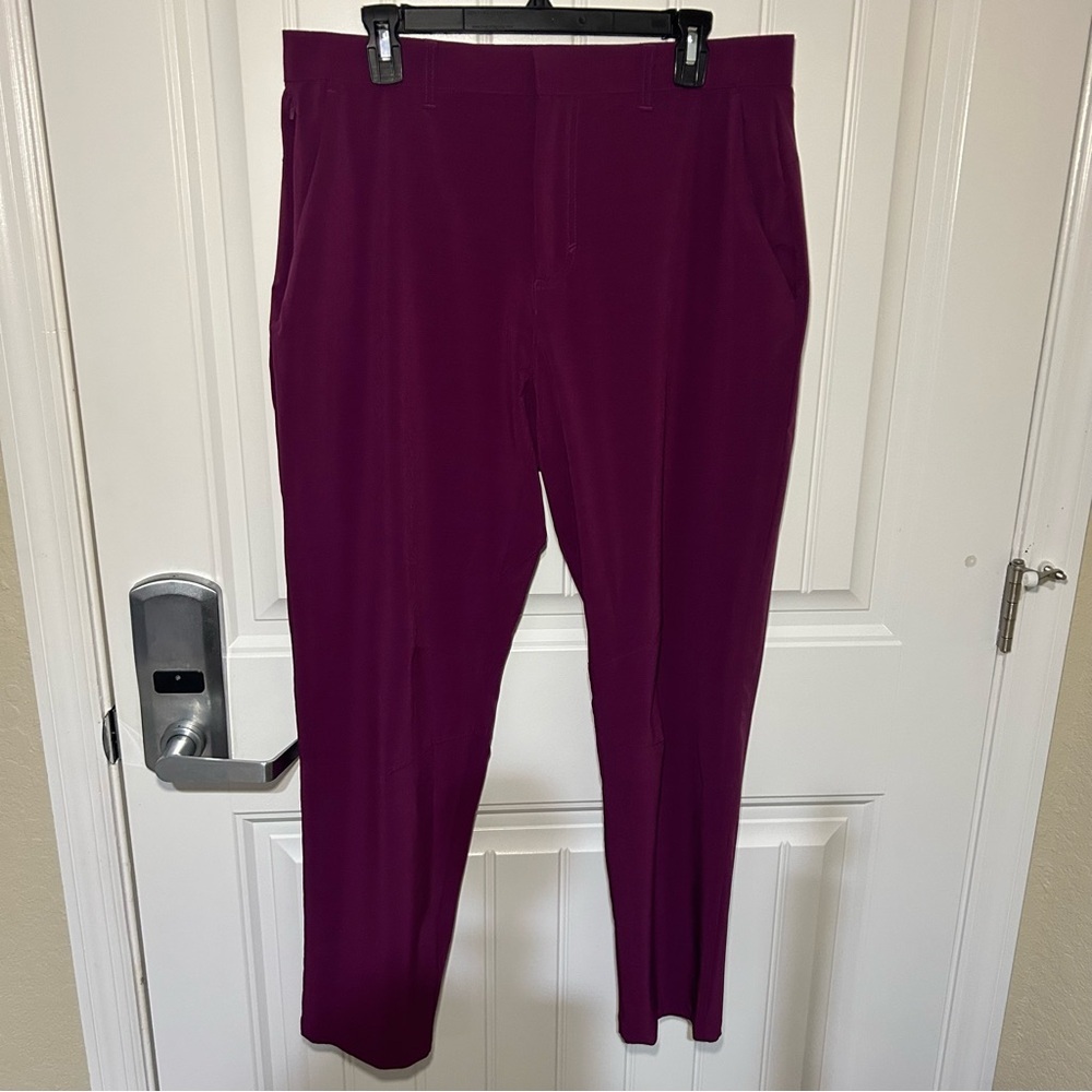 Fabletics Purple Pleated Pants Size Large